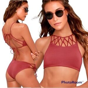 Chaser Looped Halter Neck Bikini Set XS